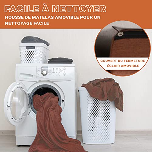 Housse amovible lavable en machine du matelas Spinko avec fermeture éclair