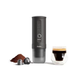 Machine à café expresso portable OutIn Nano avec capsule et tasse café crema