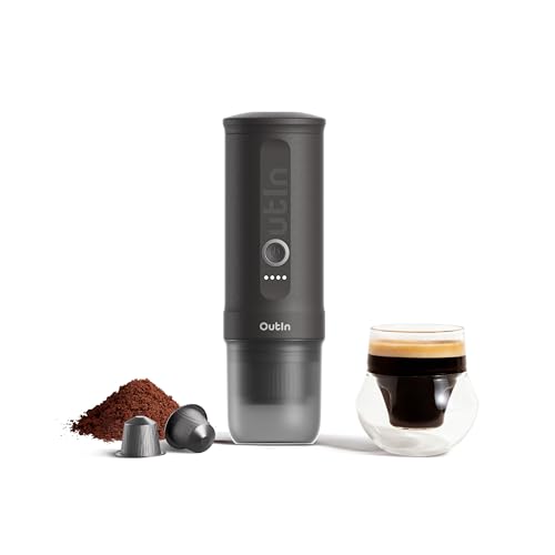 Machine à café expresso portable OutIn Nano avec capsule et tasse café crema