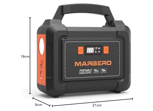 Dimensions compactes station électrique MARBERO 21x9x19cm poids 1,32kg