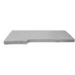 Matelas pliable gris pour cabine avant camping-car vue dépliée complète