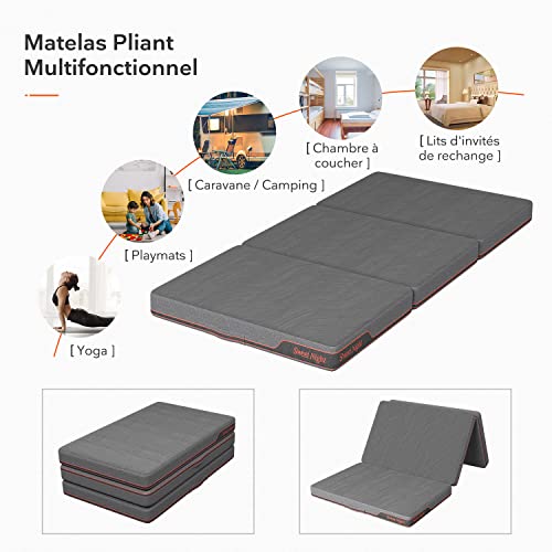 Matelas pliant multifonctionnel pour caravane camping yoga et chambre