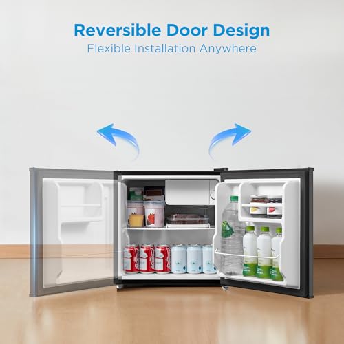 Design porte réversible du mini frigo Midea pour installation flexible droite ou gauche