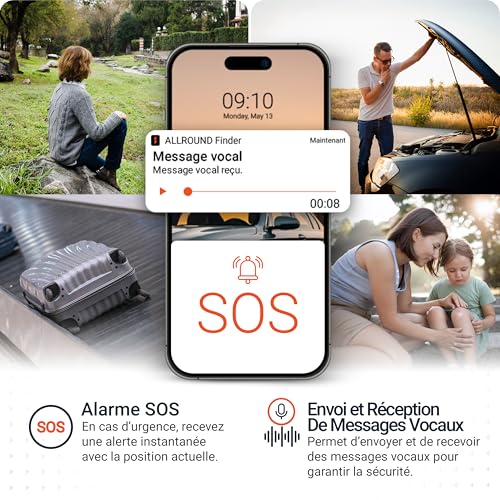 Bouton SOS et messagerie vocale du traceur PAJ GPS pour urgences familiales