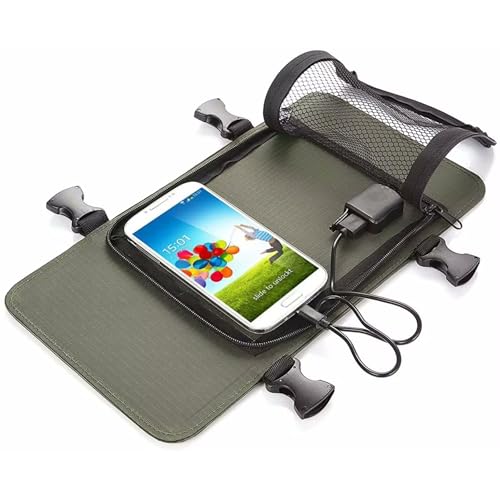 Panneau solaire amovible du sac avec tablette en charge et poche filet