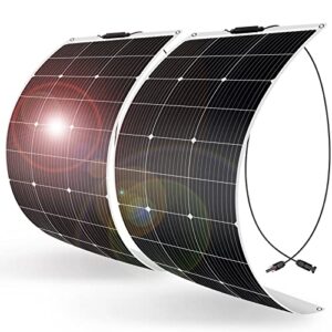 Kit 2 panneaux solaires flexibles DOKIO 100W monocristallins avec connecteurs MC4