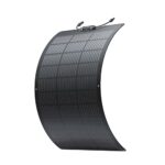 Panneau solaire flexible EcoFlow 100W courbé avec cellules monocristallines visibles