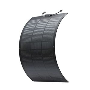 Panneau solaire flexible EcoFlow 100W courbé avec cellules monocristallines visibles