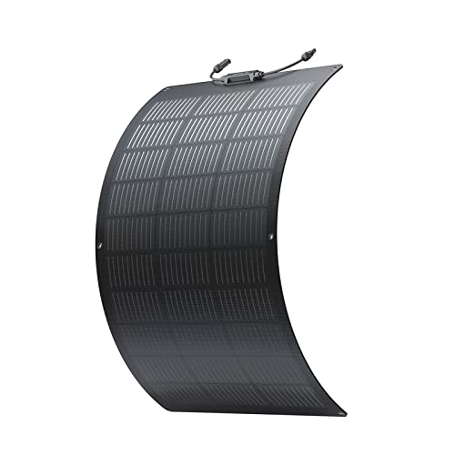 Panneau solaire flexible EcoFlow 100W courbé avec cellules monocristallines visibles