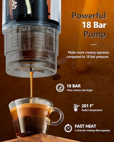 Pompe haute pression 18 bars cafetière Conqueco pour expresso crémeux température 201°F
