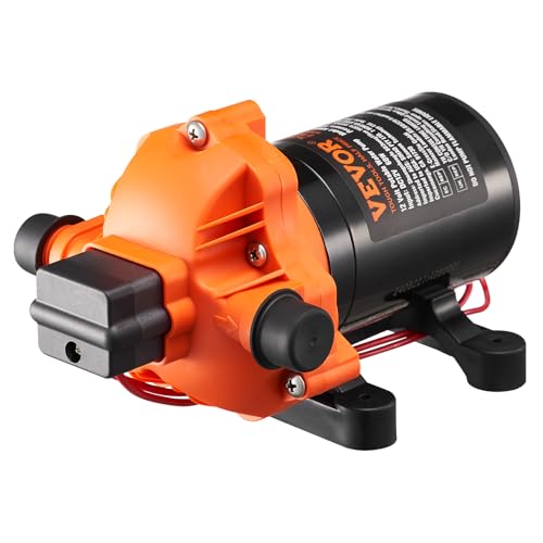 Pompe à eau membrane VEVOR 12V orange et noire avec pressostat automatique