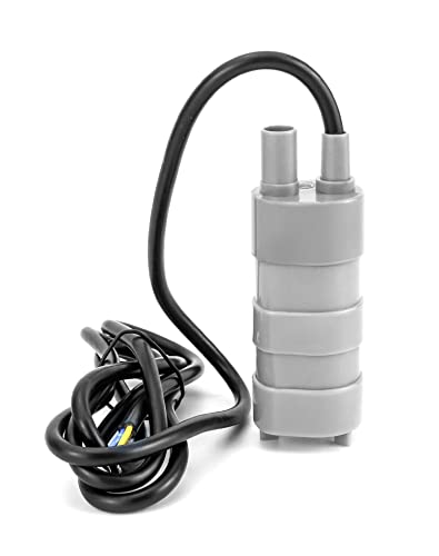 Pompe immergée 12V QWORK 840L/H avec câble noir et corps gris compact