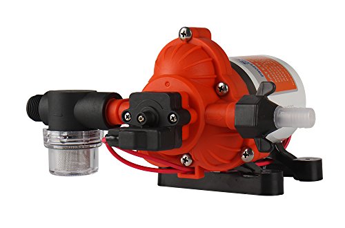 Pompe Seaflo avec filtre transparent visible montrant système de filtration intégré