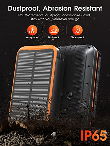 Batterie solaire IP65 étanche résistant poussière chocs idéale activités extérieures camping