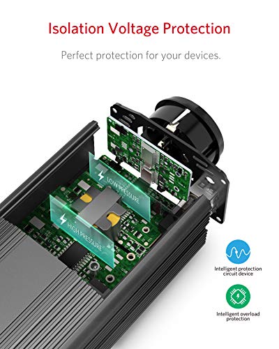 Vue interne circuits électroniques protection isolation tension convertisseur BESTEK professionnels