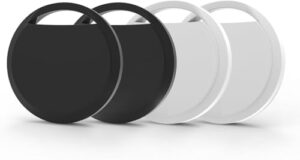 Pack de 4 traceurs RSH AirTag Smart Tag Pro noir et blanc avec dragonne