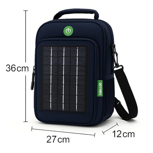 Sac solaire avec dimensions 36x27x12cm et bretelles ajustables convertibles