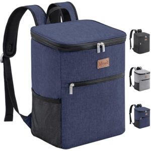 Sac à dos isotherme Lifewit 21L bleu foncé avec bretelles et poches latérales