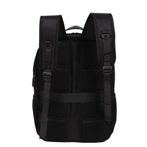 Sac à dos solaire Zunate noir avec bretelles rembourrées et système de ventilation dorsal