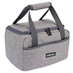 Sac isotherme Edihome 8 litres gris avec poignées pour transport repas camping