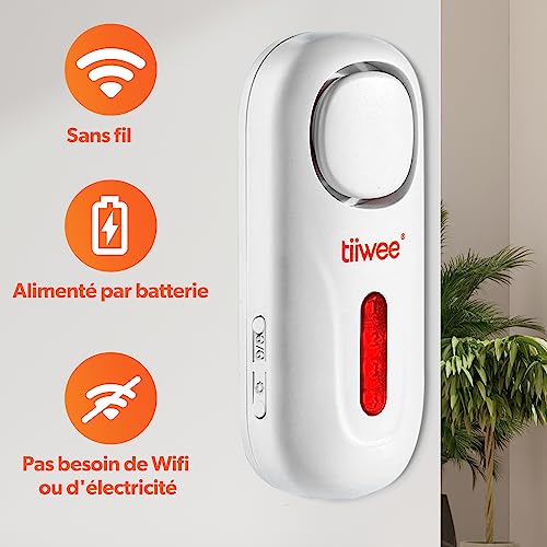 Sirène alarme tiiwee sans fil fonctionnant sur batterie pas besoin wifi électricité