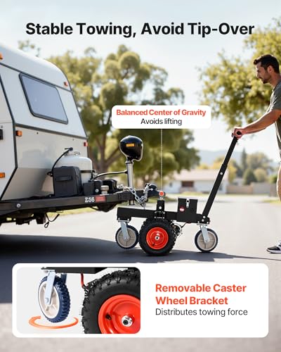 Système anti-basculement du chariot avec roue pivotante amovible pour remorquer camping-car en sécurité