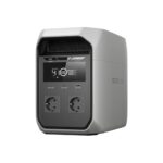Station électrique portable EcoFlow Delta 3 Classic grise avec écran LCD et prises 230V