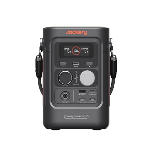 Station électrique portable Jackery Explorer 300D avec écran LCD et ports de charge