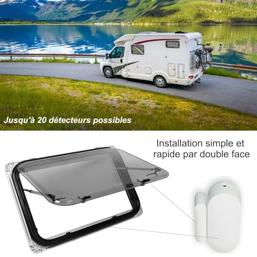 Système alarme camping-car évolutif jusqu'à 20 détecteurs installation lucarne double face