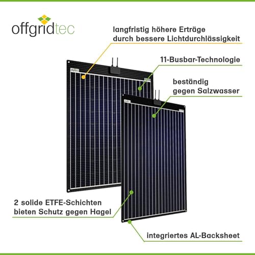 Détails techniques panneau solaire 2 couches ETFE protection anti-dérapante technologie 11-Busbar résistance eau salée