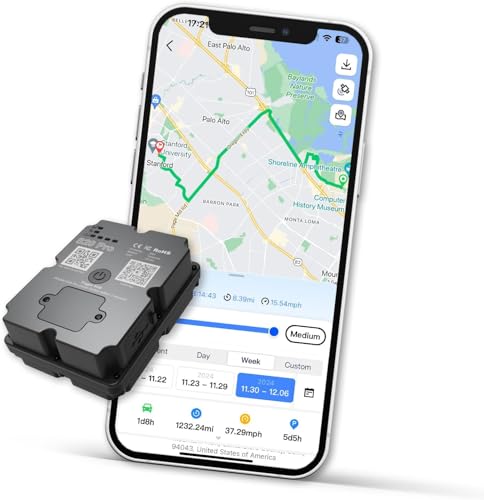 Traceur GPS wanwaytech S20 Pro connecté à smartphone avec application cartographie temps réel