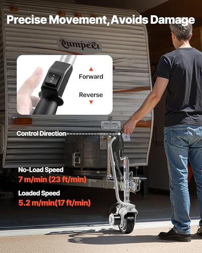 Télécommande ergonomique roue jockey électrique marche avant arrière vitesse 7m/min