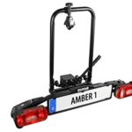 Porte-vélo EUFAB Amber 1 sur attelage avec plaque immatriculation feux arrière