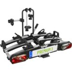 Porte-vélos EUFAB Premium 3 pour attelage remorque avec rails aluminium et système pliable