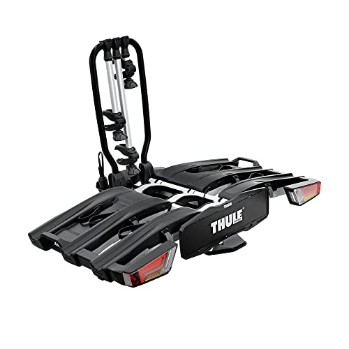 Porte-vélos Thule EasyFold XT pliable sur attelage avec plateformes noires et feux intégrés