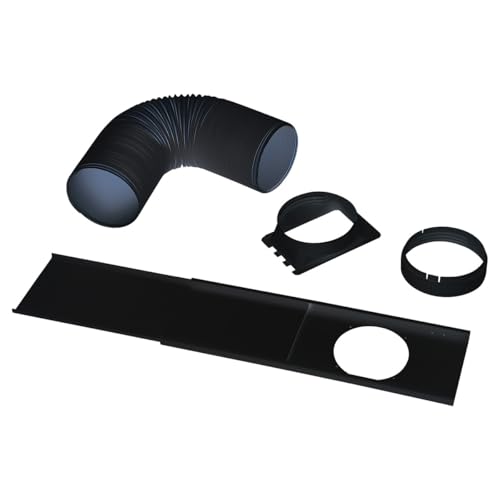 Kit d'installation climatiseur Predator avec gaine d'évacuation flexible et adaptateur de fenêtre noir
