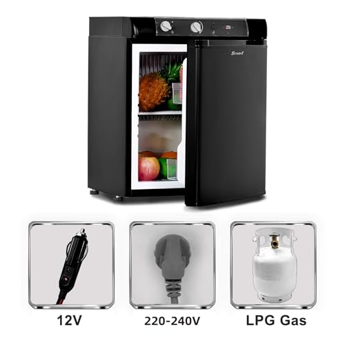 Réfrigérateur portable noir Smad avec trois modes alimentation 12V 220V et gaz LPG