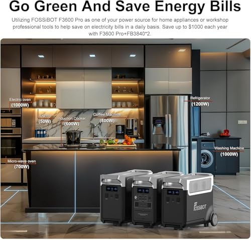 FOSSiBOT F3600 Pro alimente électroménager cuisine four réfrigérateur économies facture énergie