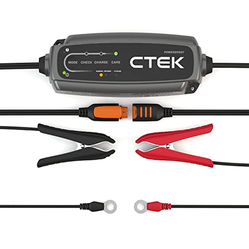 Chargeur CTEK CT5 Powersport avec pinces crocodile et cosses à œillet fournies