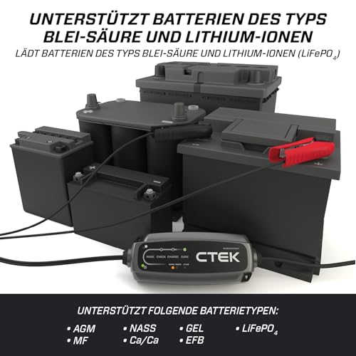 Chargeur CTEK CT5 compatible batteries AGM GEL EFB LiFePO4 plomb lithium