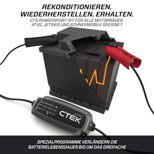 Chargeur CTEK CT5 mode reconditionnement restaure batterie moto ATV jet-ski