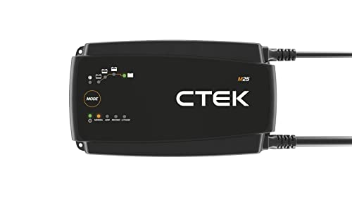 Panneau de contrôle CTEK M25 avec bouton MODE et indicateurs LED de charge