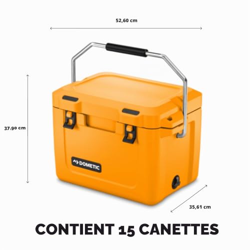 Dimensions de la glacière Dometic Patrol 20L 52,60 x 37,90 x 35,61 cm contient 15 canettes