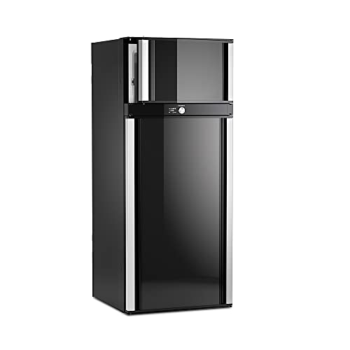 Frigo Dometic RMD 10.5T noir vue de trois-quarts droite portes fermees camping-car