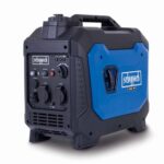 Groupe électrogène inverter Scheppach SG3500i noir et bleu avec poignée et tableau de commandes 3200W