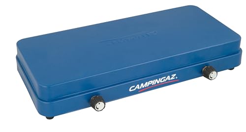 Réchaud Campingaz Base Camp fermé couvercle bleu compact facile à transporter