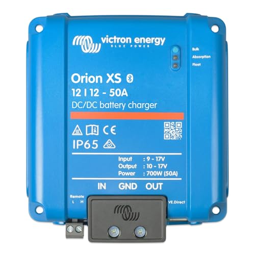 Chargeur de batterie Victron Orion XS 12/12-50A DC-DC IP65 avec Bluetooth vue de face