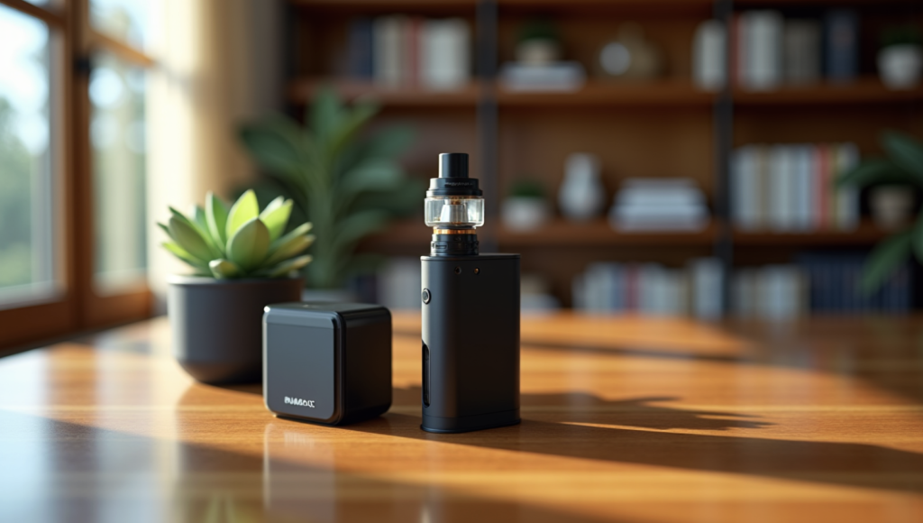 Différents kits de cigarette électronique posés côte à côte