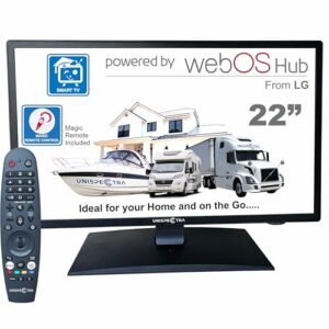 Téléviseur Unispectra 22 pouces Smart TV WebOS LG avec Magic Remote pour camping-car et maison