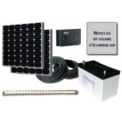 Kit solaire d'éclairage 1 réglette LED 12V 10W